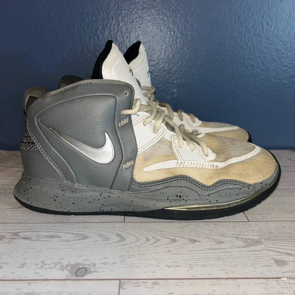 Nike Kids Kyrie Infinity Basketball Shoes 6Y Grey White Sport Streetwear Sneaker